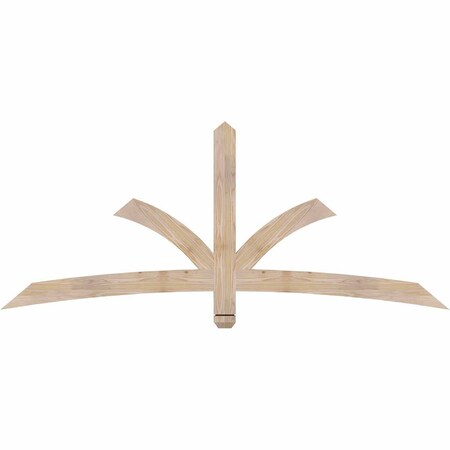 Ekena Millwork Davenport Smooth Timber Gable Bracket, Douglas Fir, 72"W x 30"H x 1 1/2"D x 3 1/2"F, 10/12 Pitch GBW072X30X0204DAV00SDF